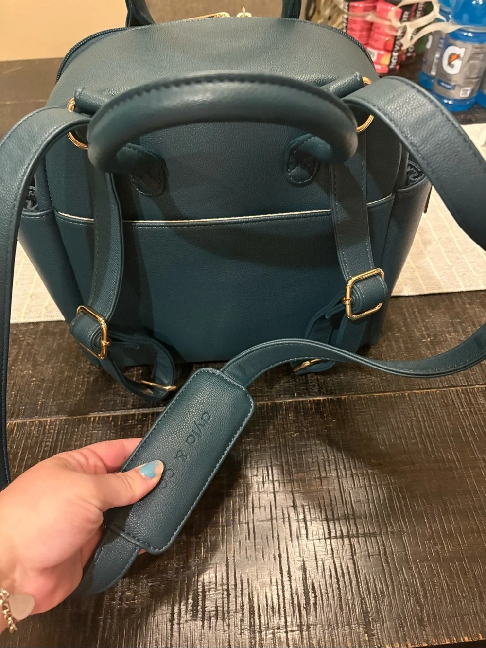 Ayla & Co. Mini Convertible Diaper Bag in Peacock